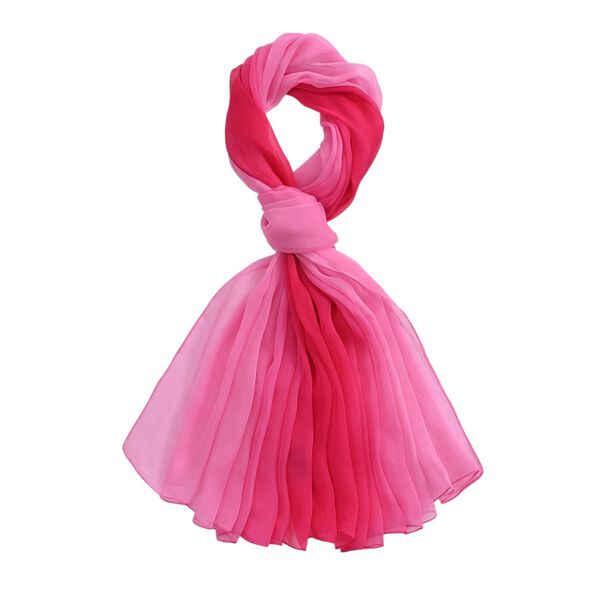  LA MAREY signature 100% silk scarf108*110cmweight:40gcolor:pink and Peach pinkMaterial:100% Mulberry silk image number 5