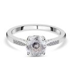 161 Facetten Moissanit-Ring, 925 Silber rhodiniert (Größe 20.00) ca. 2.00 ct