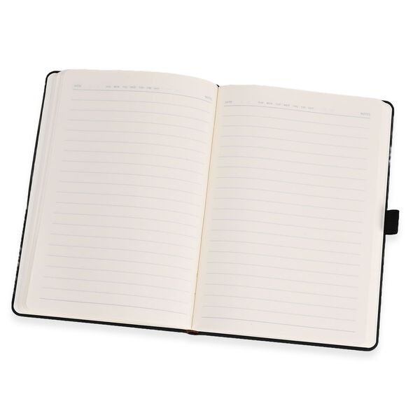 Premium-2er-Set; Notizbuch und Taschentagebuch mit geschnitztem, samtigem Hardcover und Kugelschreiber, schwarz image number 9