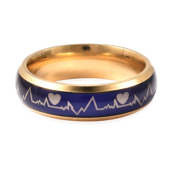 Stimmungsband Ring Herzschl&auml;ge Design Messing image number 3