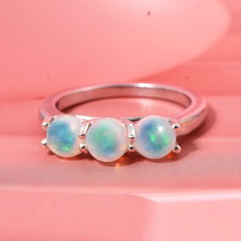 D'Joy AA nat&uuml;rlicher, &auml;thiopischer Welo Opal Ring, 925 Silber rhodiniert - 1,19 ct.