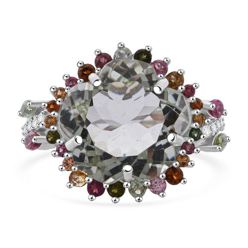 AA Prasiolith, Multi-Turmalin und Zirkon Ring - 11,38 ct. image number 0