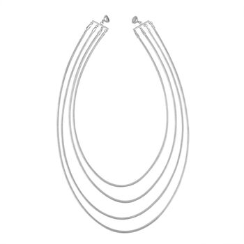 Schlangen-Halskette 50cm, Silberton