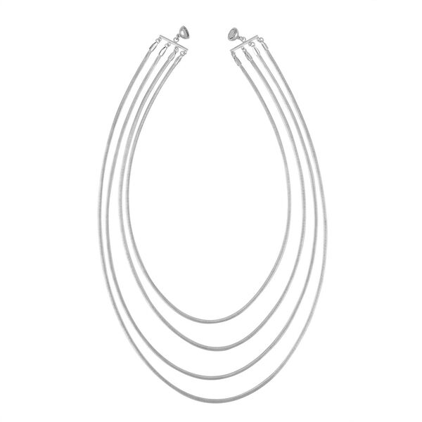 Schlangen-Halskette 50cm, Silberton image number 2