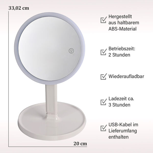 LED-Schminkspiegel mit USB Ladefunktion image number 15