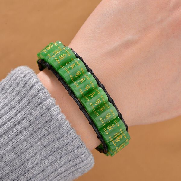 Flexibles gr&uuml;nes Jade Armband - 235 ct. image number 2