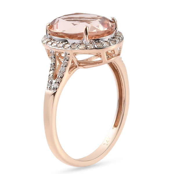 AAA Morganit und Diamant-Ring, 585 Ros&eacute;gold  ca. 4,82 ct image number 4