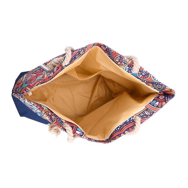 Handbemalte Tasche mit verstellbarem Kordelriemen, 50x17x38cm, Mandala-Muster image number 5