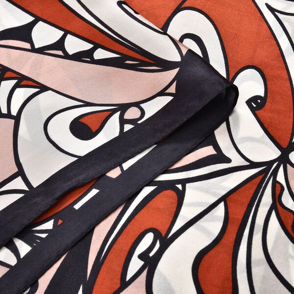 LA MAREY 100% Maulbeeren-Seidenschal, Satin, Rot image number 3