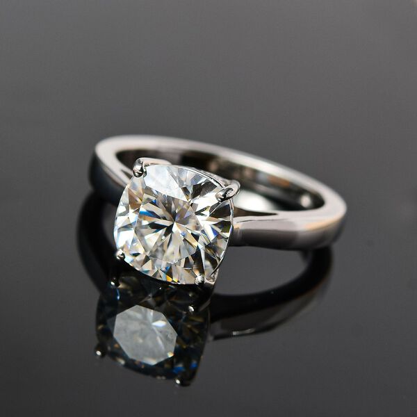 Moissanit Solitär Ring - 3,16 ct. image number 8