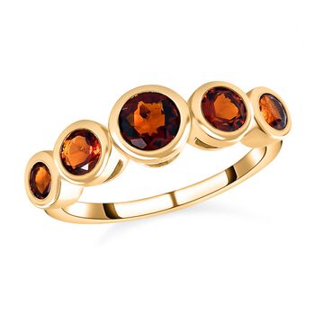 Kirschcitrin Ring, 925 Silber vergoldet, ca. 1.29 ct
