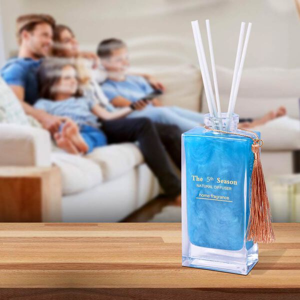 The 5th Season - 150ml Reed Diffuser Lufterfrischer in Geschenkbox mit k&uuml;nstlicher Blume - Blau (Beautiful Love Fragrance) image number 1