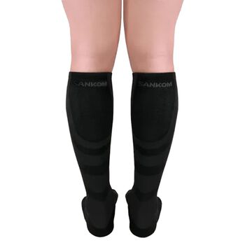 SANKOM Kompressionsstr&uuml;mpfe, S-L, Schwarz, Gr&ouml;&szlig;e 38-42