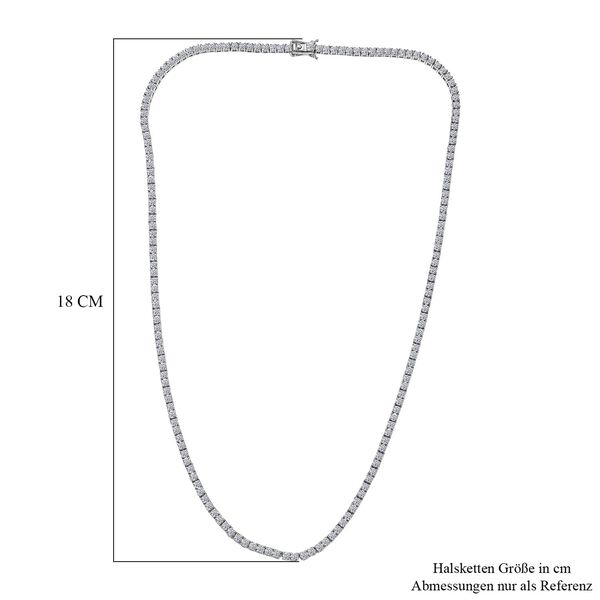 LUXURIANT SGL zertifizierte SI-GH Labor Diamant 45cm Halskette, 925 Silber rhodiniert - 10 ct. image number 5