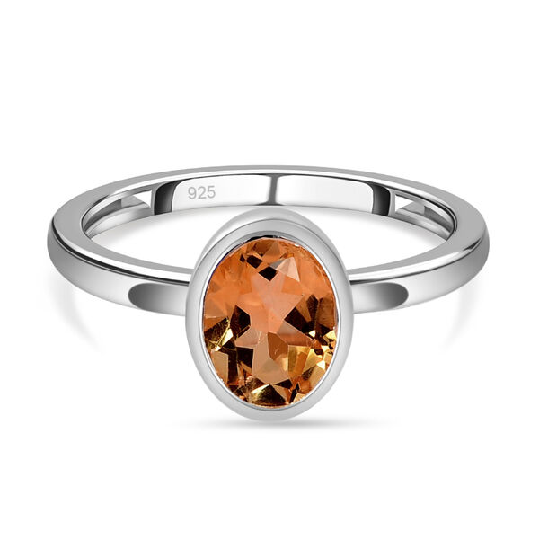 Citrin Ring, 925 Silber (Gr&ouml;&szlig;e 16.00) ca. 1,21 ct