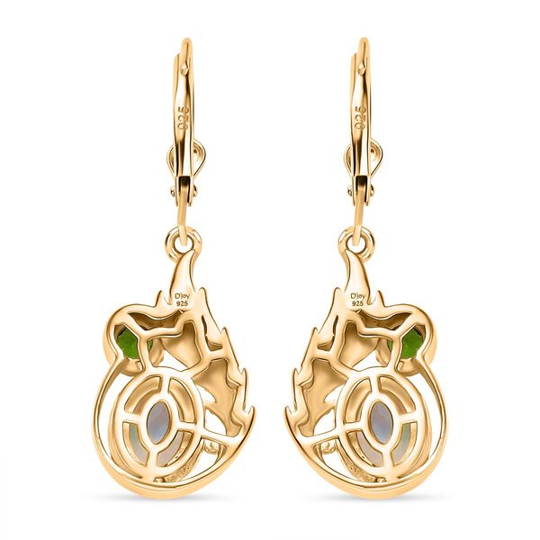 D’Joy AA natürliche, äthiopische Welo Opal und Chromdiopsid Ohrringe - 1,35 ct. image number 5