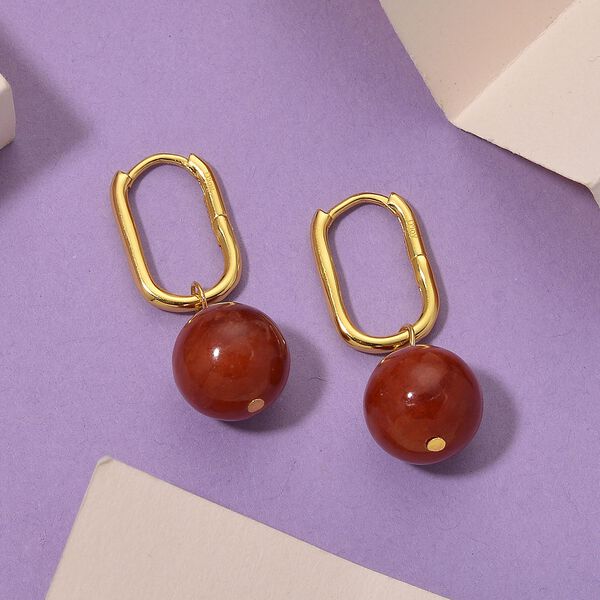 D'Joy rote Jade Ohrringe - 30 ct. image number 1