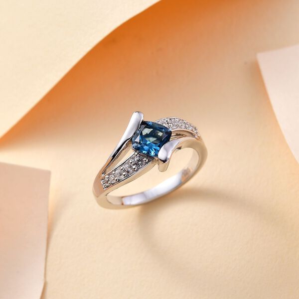 AA London Blautopas und Zirkon Ring - 1,53 ct. image number 2