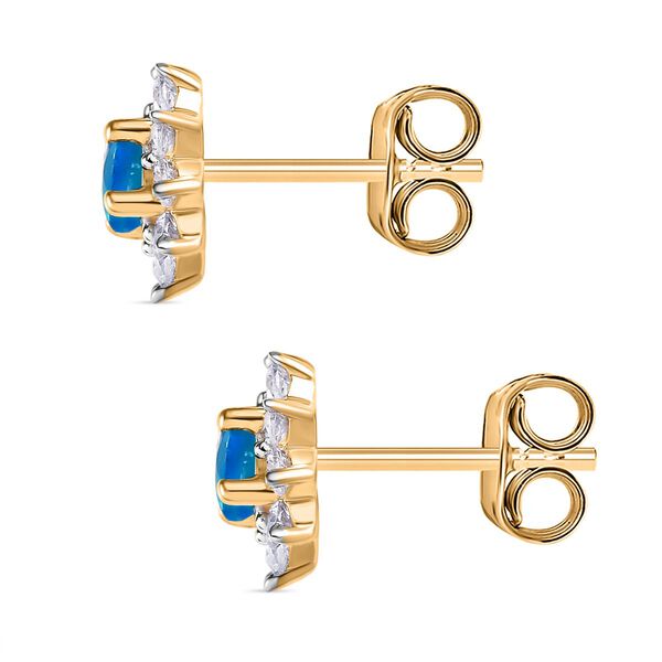 Sterchen Miami blaue Welo Opal und Zirkon-Ohrstecker image number 7