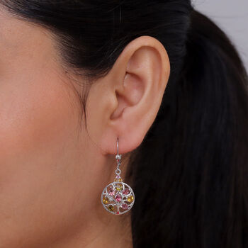 D'Joy AA Mehrfarbig-Turmalin Ohrringe 925 Silber Rhodiniert ca. 2,71 ct.