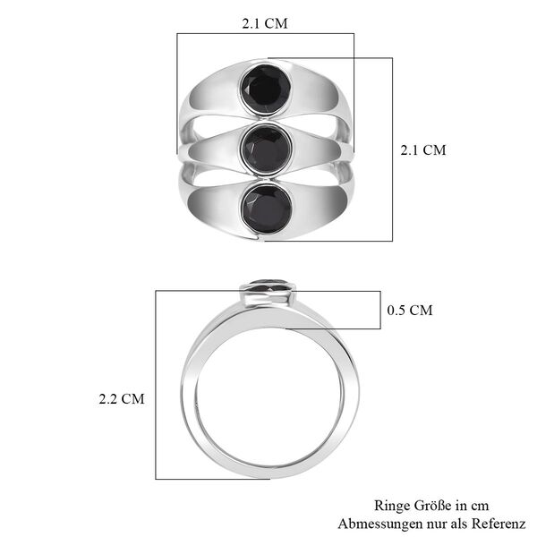 Schwarzer Spinell-Ring -1,73 ct. image number 7