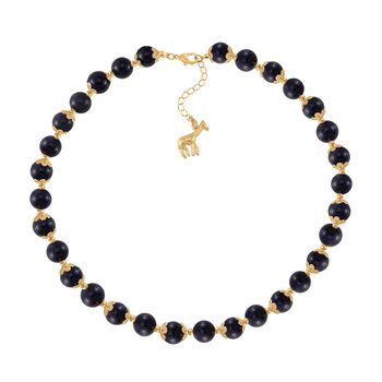 Blaue Sandstein-Halskette, 45 cm - 420 ct.