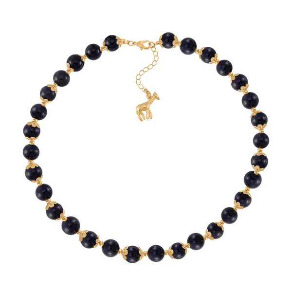 Blaue Sandstein-Halskette, 45 cm - 420 ct. image number 3