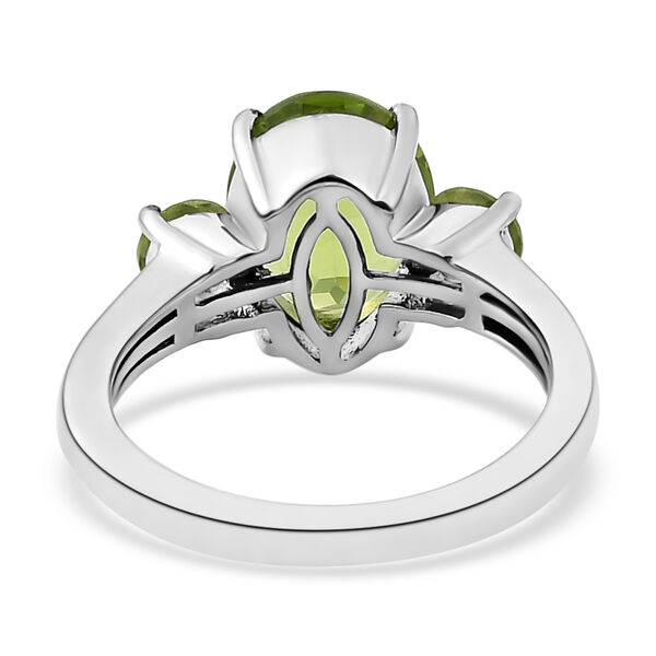 Natürlicher Peridot-Ring, 925 Silber platiniert  ca. 2,81 ct image number 6