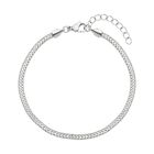 Fuchsschwanz Armband, ca. 19 cm, Edelstahl ca. 4,30g, silberfarben