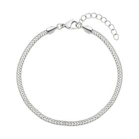 Fuchsschwanz Armband, ca. 19 cm, Edelstahl ca. 4,30g, silberfarben
