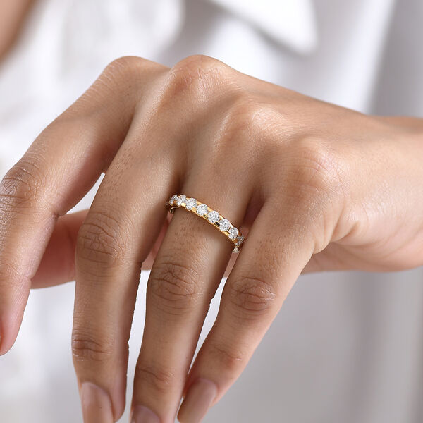 D'Joy Moissanit Ring, 925 Silber vergoldet - 0,92 ct. image number 2