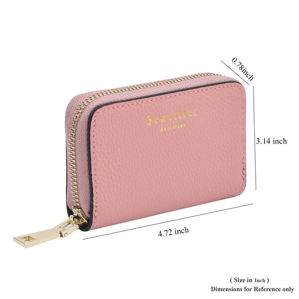 SENCILLEZ Geldb&ouml;rse aus 100% echtem Leder und RFID Schutz, Gr&ouml;&szlig;e 12x2x8 cm, Rosa image number 6