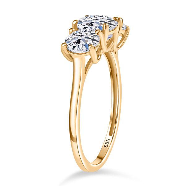 Lab Grown Diamant VS-EF Ring 585 Gold (Größe 17.00) ca. 2,09 ct image number 4