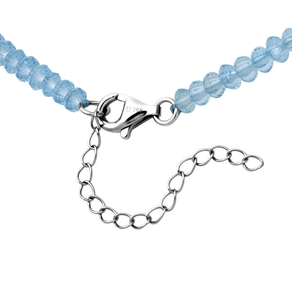 D'Joy Blau Topas Halskette ca. 45 cm 925 Silber Rhodiniert ca. 45,00 ct. image number 4