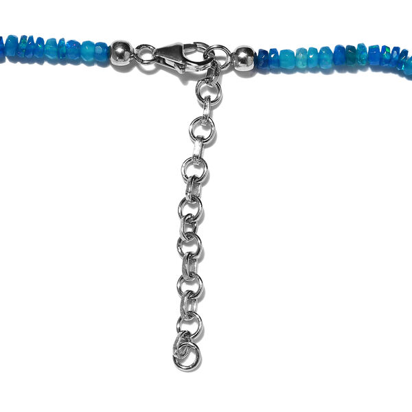 Miami Blau Welo Opal-Halskette in Silber image number 6