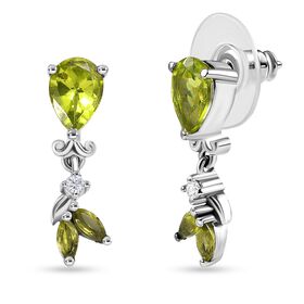 Peridot Ohrringe Edelstahl ca. 1,93 ct.