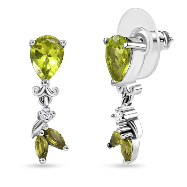 Peridot Ohrringe Edelstahl ca. 1,93 ct.