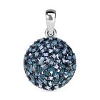 Blauer Diamant Anhänger, 925 Silber platiniert ca. 0.50 ct