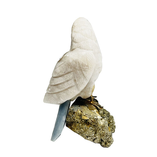 Gem Crystal Kollektion - Kakadu Figur, handgeschnitzt, 7 cm, Weiß - M, ca. 1000 cts. image number 3