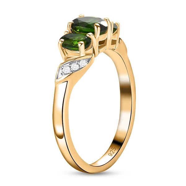 Chromdiopsid und Zirkon-Ring image number 5