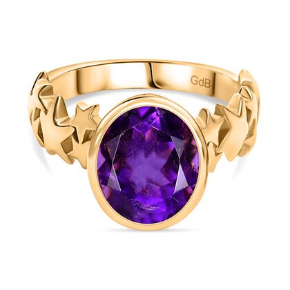 Afrikanischer Amethyst Ring Messing (Gr&ouml;&szlig;e 20.00) ca. 3,24 ct