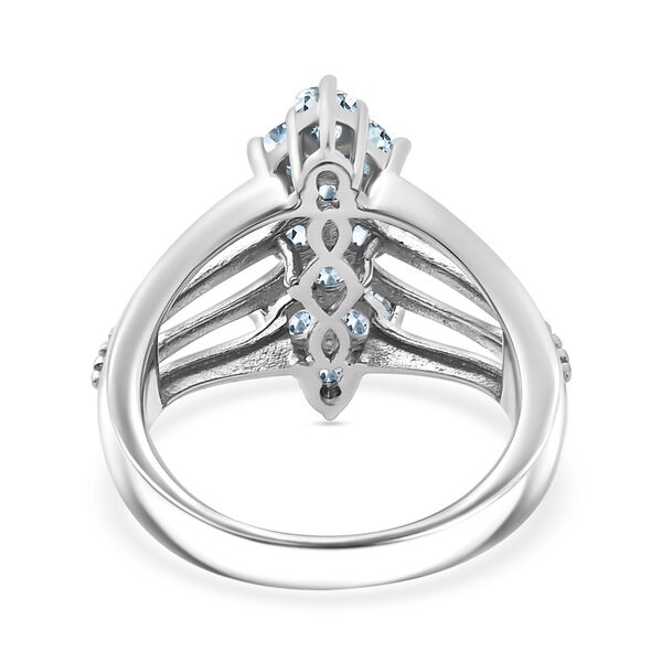 Himmelblauer Topas Ring Messing (Gr&ouml;&szlig;e 17.00) ca. 1,38 ct image number 5