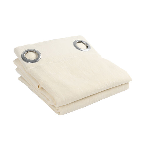 2er Set: paar Vorhänge in Leinenoptik, Größe 122x244 cm, Crème image number 4