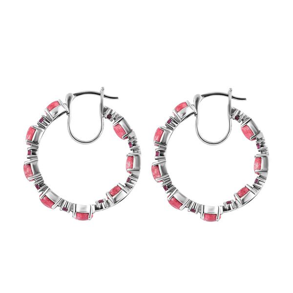 Norwegische Thulit- und Rhodolith-Granat-Creolen - 11,39 ct. image number 4