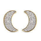 Diamant Ohrringe 925 Silber vergoldet ca. 0,25 ct