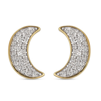 Diamant Ohrringe 925 Silber vergoldet ca. 0,25 ct