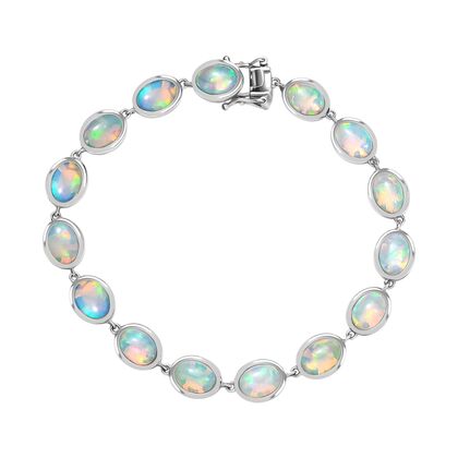 Opal Tide Turtle - D joy AA Nat&uuml;rlicher, &auml;thiopischer Welo Opal Armband ca. 20 cm 925 Silber rhodiniert ca. 17,57 ct.