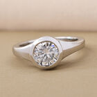 88 Facetten Moissanit-Ring, 925 Silber platiniert  ca. 1,43 ct image number 1