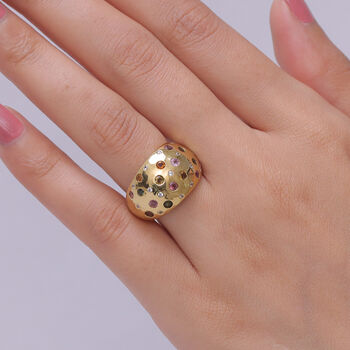 EVER TRUE AA Mehrfarbig-Turmalin Ring Nickelfreies Messing (Gr&ouml;&szlig;e 17.00) ca. 1,27 ct