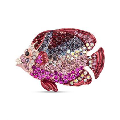 Mehrfarbiger Kristall Strau&szlig; Brosche, Rose